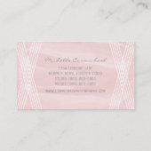 Carte de visite déco couleur rose pâle (Dos)