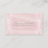 Carte de visite déco couleur rose pâle (Devant)