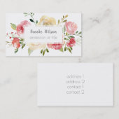 Carte De Visite déco de fleurs d'eau (Devant / Derrière)