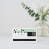 Carte De Visite Déco design noir et vert (Debout devant)