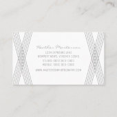 Carte de visite Déco moderne gris (Dos)