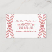 Carte de visite déco moderne rouge (Dos)