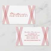 Carte de visite déco moderne rouge (Devant / Derrière)