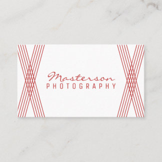 Carte de visite déco moderne rouge