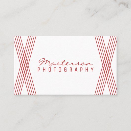 Carte de visite déco moderne rouge (Devant)