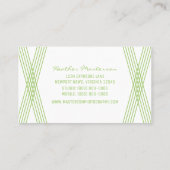 Carte de visite Déco moderne vert (Dos)