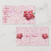 Carte De Visite Déco rose (Devant / Derrière)