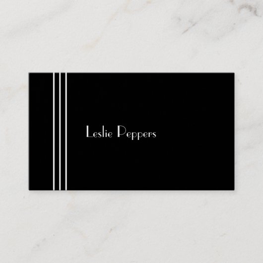 Carte De Visite Deco Stripes par Leslie Peppers (Devant)