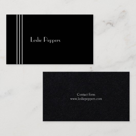 Carte De Visite Deco Stripes par Leslie Peppers (Devant / Derrière)