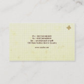 carte de visite d'école (Dos)