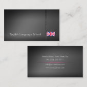 Carte de visite d'école d'anglais (Devant / Derrière)
