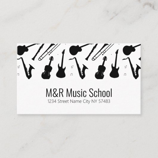 Carte de visite d'école de musique (Devant)