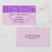 Carte de visite décontracté de profil de fleur (Devant / Derrière)