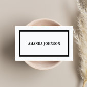 Carte De Visite Décontracté noir et blanc