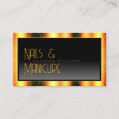 Carte De Visite Décontracté Orange Frame Black Gradient avec Cool  (Devant)