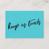 Carte De Visite Décontracté, simple Turquoise Nous avons Déménagé  (Dos)