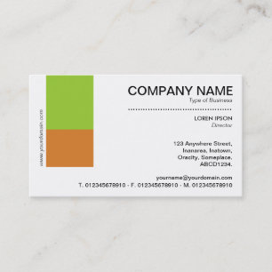 Carte De Visite Décor à deux tons - Martian Green et Orange Brown