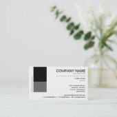 Carte De Visite Décor à deux tons - noir et gris (Debout devant)