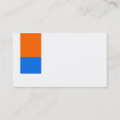 Carte De Visite Décor à deux tons - orange et bleu (Dos)