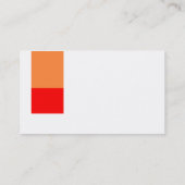 Carte De Visite Décor à deux tons - orange et rouge (Dos)