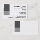 Carte De Visite Décor à deux tons - Tons de gris (Devant / Derrière)