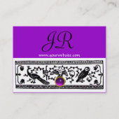 CARTE DE VISITE DÉCOR ANTIQUE, ANIMAUX, MONOGRAMME D'AMÉTHYTE POUR (Dos)