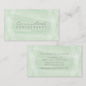 Carte de visite Décor couleur Aquarelle verte (Devant / Derrière)