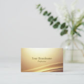 Carte De Visite Décor De Courbe Beige Brown Moderne Très Impressio (Debout devant)