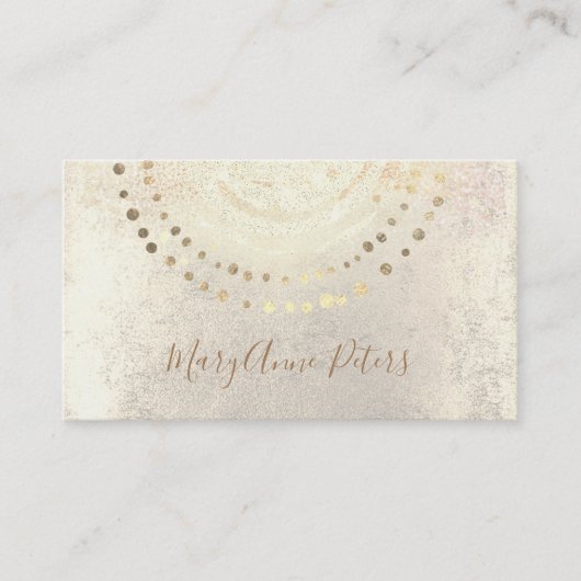 Carte De Visite décor de feuille d'or (Devant)