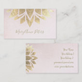 Carte De Visite décor de feuille d'or (Devant / Derrière)