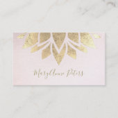 Carte De Visite décor de feuille d'or (Devant)