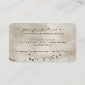 Carte De Visite Décor de gâteau Pâtisserie ivoire simple (Dos)