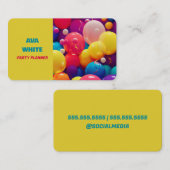 Carte De Visite Décor de la partie de ballon (Devant / Derrière)