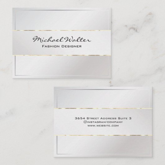 Carte De Visite Décor de style chic (Devant / Derrière)