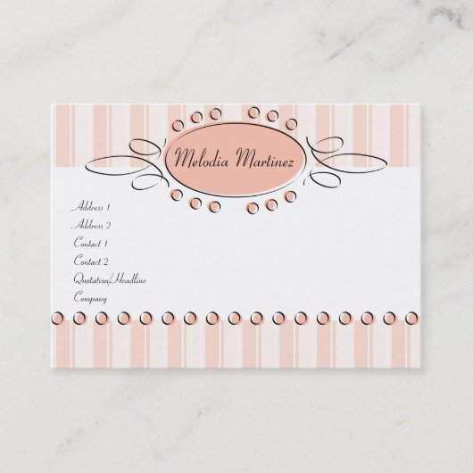 Carte De Visite Décor de torsion (Devant)