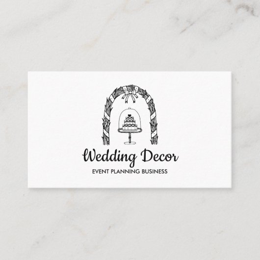 Carte De Visite Décor du mariage Cake Event Planner (Devant)