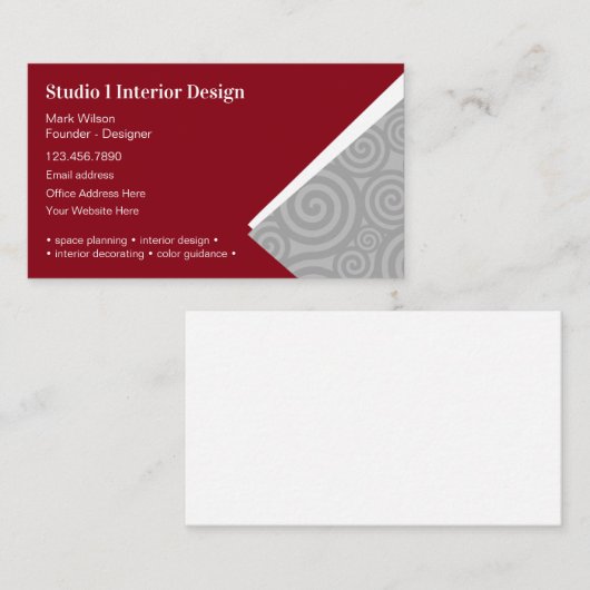 Carte De Visite Décor Et Design (Devant / Derrière)