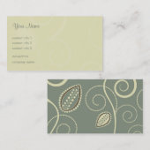 Carte De Visite Décor floral (Devant / Derrière)