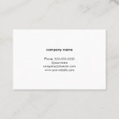 Carte De Visite Décor géométrique moderne en bois blanc (Dos)