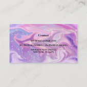 Carte De Visite Décor Holographique Violet (Dos)