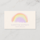 Carte De Visite Décor intérieur de l'aquarelle Pastel (Devant)