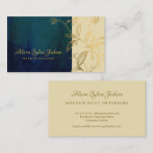 Carte De Visite Décor intérieur élégant marine de luxe (Devant / Derrière)