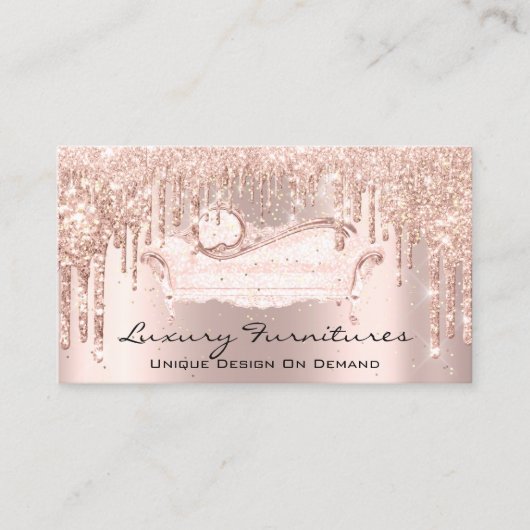 Carte De Visite Décor Meubles uniques Rose Canapé rose (Devant)
