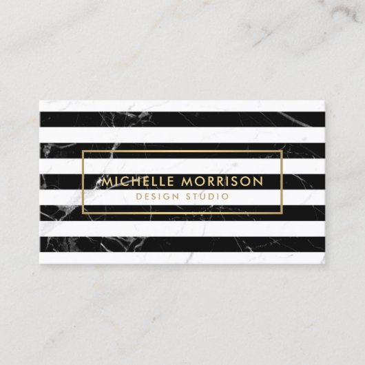 Carte De Visite Décor moderne en marbre mélangé (Devant)