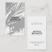 Carte De Visite Décor moderne minimaliste et élégant blanc (Devant / Derrière)