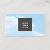 Carte De Visite Décor moderne unique bleu gris (Devant)