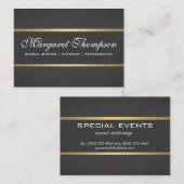 Carte De Visite Décor Motif élégant de luxe (Devant / Derrière)