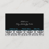 Carte De Visite Décor noir blanc damassé (Dos)