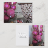 Carte De Visite Décor rose et pétillant (Devant / Derrière)