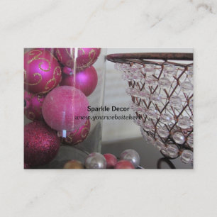 Carte De Visite Décor rose et scintillant